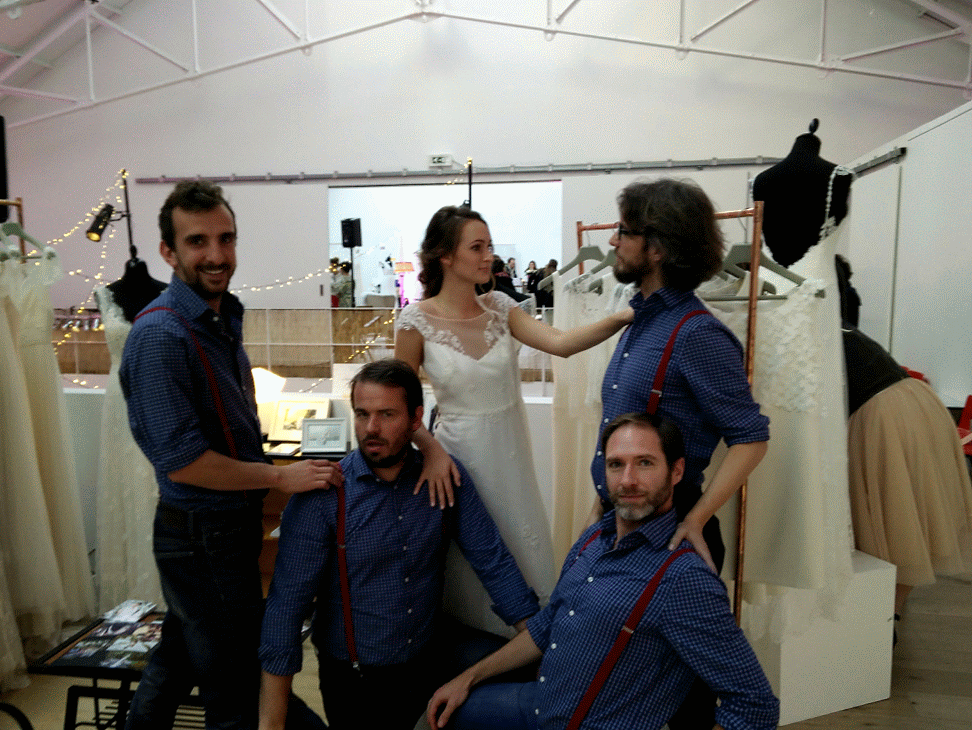 Splendides mariée et robe - création de Stéphanie le Grelle